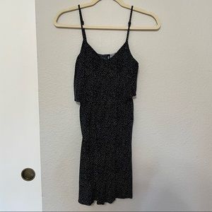 H&M Black Dress with White Dots, size 2